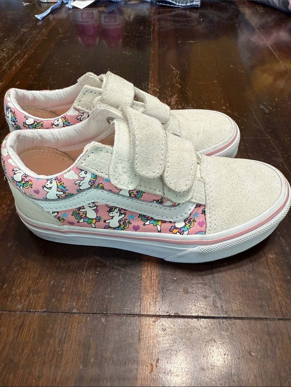 Vans Kids Unicorn Velcro Sneakers - Pink/White